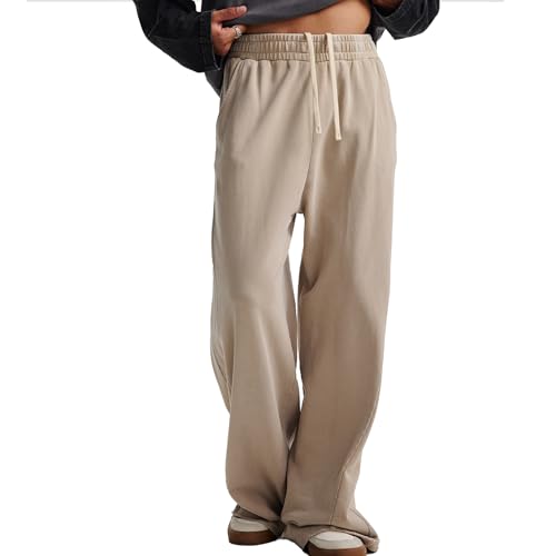 Mens Acid Wash Baggy Sweatpants Casual Wide Leg Sweatpants Drawstring Elastic Waist Pants Loose Pants with Pockets3