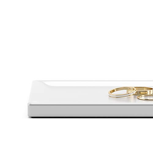 Umbra 299330-491-REM Trigem Hanging Organizer – 3 Tier Table Top Necklace Holder, Box Display with Jewelry Tray Base, One Size, Nickel