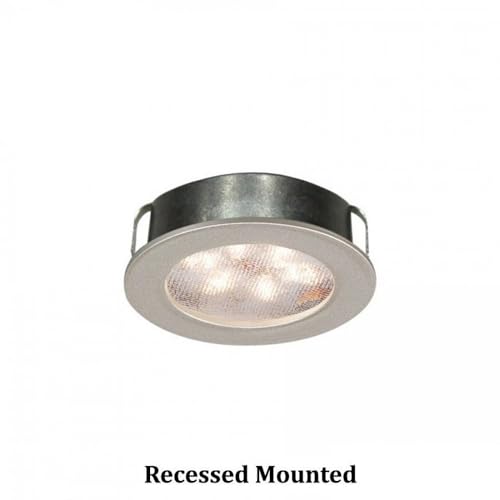 Image of WAC Lighting HR-LED87-27-BN 3000K Soft White Round LED Button Light, Brushed Nickel