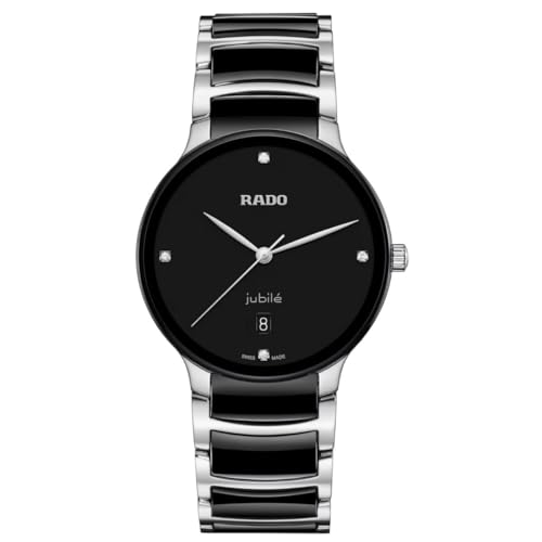 Rado Centrix Diamond with Black Dial, Date Display and Swiss Quartz Movement