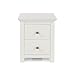 Home Source Comodino Laccato con Piano in Vetro temperato, Bianco, 2 Drawer