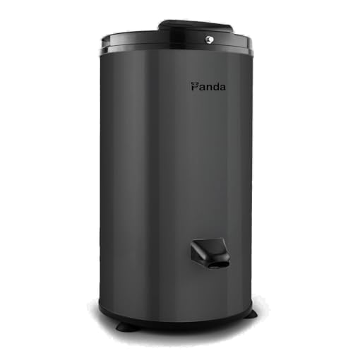 Panda 3200 RPM Portable Spin Dryer 22lbs Capacity Stainless Steel Drum & Outer Case 110V Sleek Dark Gray