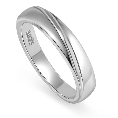 Meissa Anillos de Boda Alianza Plata de ley 925 para Hombres y Mujeres Compromiso Promesa Anillo Novia Prometida, Hombres 19mm