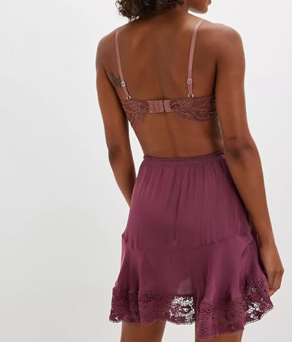 Womens Lace Crochet Trim Boho Knee Length Midi Skirt Y2k Going Out A Line Ruffle Flowy High Rise Swing Half Slip2