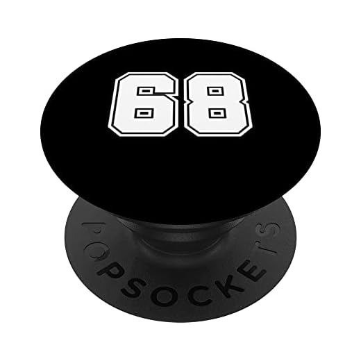 Número 68 - Camiseta deportiva de cumpleaños número sesenta y ocho PopSockets PopGrip Intercambiable