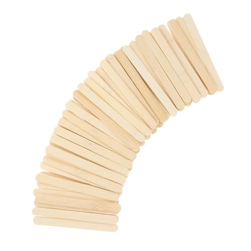 VICASKY 100PCS Durable Flat Wood Sticks for Caramel Apples and Ice Cream Treats Reliable Crafting Supplies for DIY Projects and Party Appetizers Paddle Skewers for Confectionery Creations