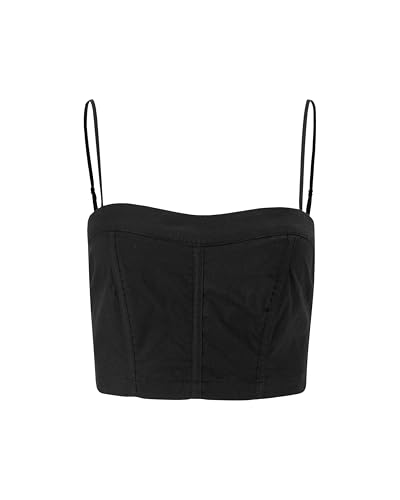 florence by mills Womens Garden Party Corset Tank Top Black Medium