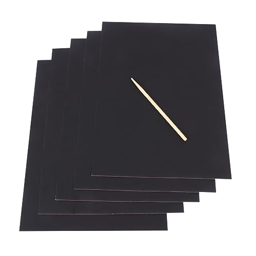 JOINPAYA 10pcs Dazzling Scratch Drawing Papers for Boys and Girls Art Safe Scratch Painting Sheets for Home Nursery
