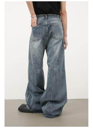 Men's Denim Jeans Retro High Street Loose Straight Leg Casual Weekend Commuting Daily Pants for Men3