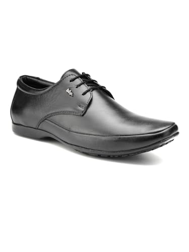 Image of Lee Cooper LC9255B3R Men's Leather Derby Formal Shoes | Lightweight, Comfortable & Stylish Lace-Ups for Office, Business 44EU 10UK