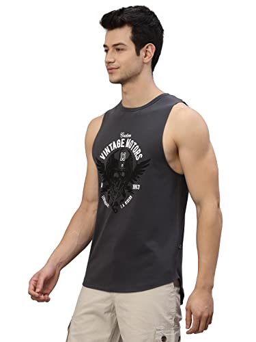 Image of Rigo Stylish Cotton Printed Vest for Men | Round Neck,Regular Fit, Sleeveless T-Shirt Vest for Men | Casual Innerwear Sando for Men & Boys - Perfect for Workouts Gym, Vacations, and Beaches