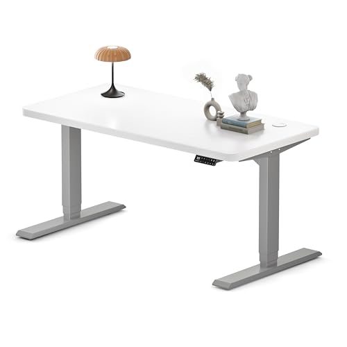 MAIDeSITe Höhenverstellbarer Schreibtisch 140x70cm - Elektrisch Schreibpult Höhenverstellbar 3-stufige mit 2 Energieeffizient‌ Motoren -Stabil & Flüsterleiser Arbeitsplätze Traglast 160kg -S