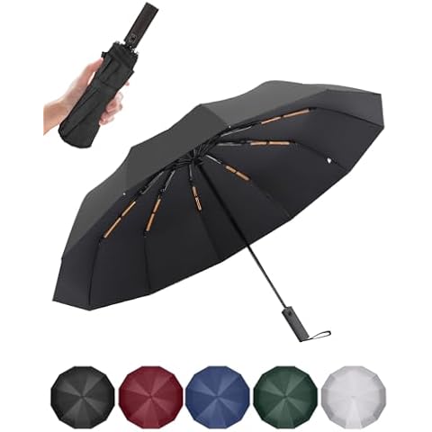 Scayans Compact Windproof Umbrella with 24 Ribs Cover