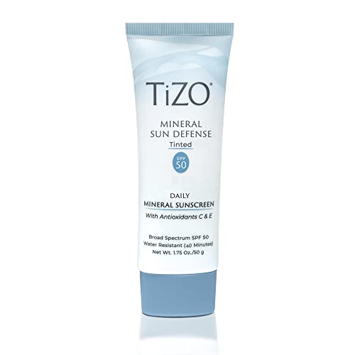 Tizo Mineral Sun Defense Tinted SPF 50 For Women 1.75 oz Sunscreen ...
