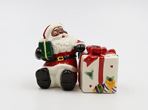 Cosmos Gifts Ethnic Santa with Gift Salt and Pepper Set, Multicolored