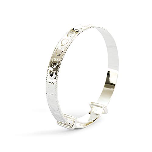 EQUILIBRIUM SILVER PLATED HEART CHRISTENING BRACELET BANGLE BABY Cover