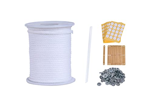 Yijiaxiang Candle Wick,200 Ft 35 Ply Candle Wicks Roll,Candle Wicks For Candle Making With Wick Stickers,Wick Holders,And Wick Bases. #TOP29