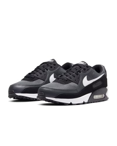 NIKE Air Max 90 Sneaker Trainer Schuhe (Grey/Black, EU Schuhgrößensystem, Erwachsene, Numerisch, M, 43)