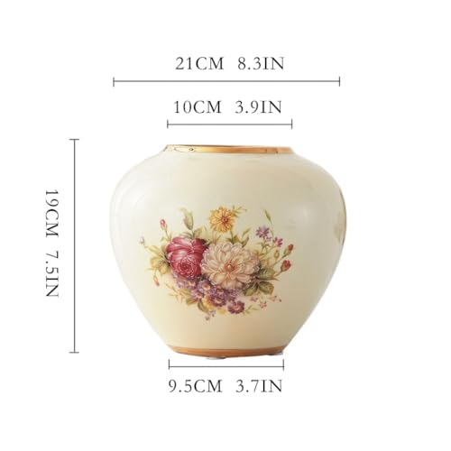 Vase en céramique rétro au design texturé pour fleurs - 3