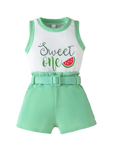 Baby Girl Clothes Summer Sleeveless Sweet One Top & Cute Short Set Toddler Girl Gifts Clothing Outfits
