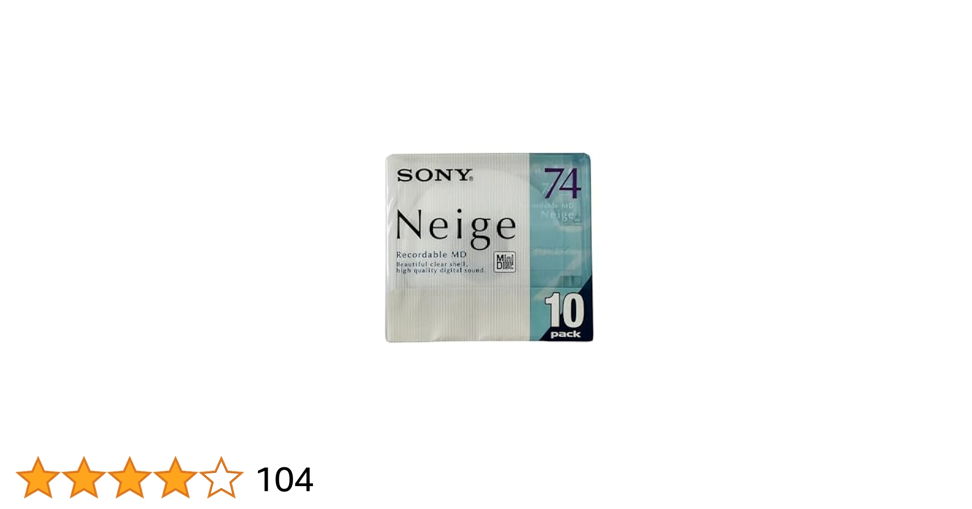 Sony Neige 74 minute blank minidisc 10 disc pack: Amazon.co