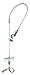 T&S Brass B-0113-M Easyinstall Pre-Rinse Spring Action Single Hole Base with 18-Inch Flex Lines
