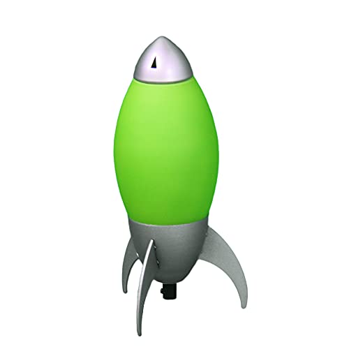 Ore International KT-162Green-A Kid's Rocket Table Lamp, 10.5-Inch Height, Green