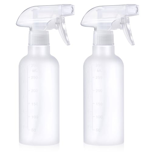 VEXPLO Plastic Spray Bottles Small Spray Bottles for Hair Cleaning Plants Pet Mist/Stream Adjustable BPA-free Water Mist Spray Bottle 300ml 2 Pack