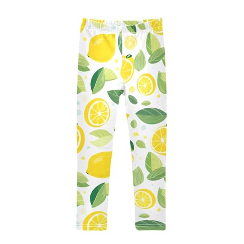 Kids High Waist Lemon Summer Leggings for Toddler Girls 4T 202b2855