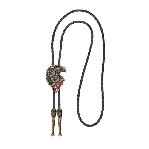 Image of USA 250th Anniversary Western Cowboy Patriotic Eagle Bolo Tie
