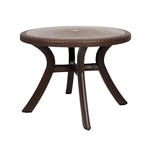 CREVICOSTA QUALITY MARK MARCAS DE CALIDAD - Mesa Caribe Redonda 98x98 (Chocolate)