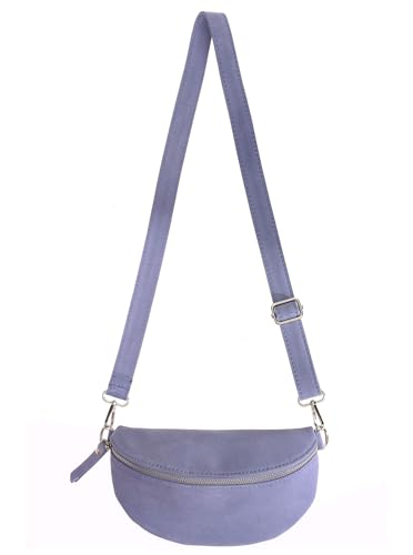 Zwillingsherz Bauchtasche mit Reißverschluss aus Wildleder - Hochwertige...