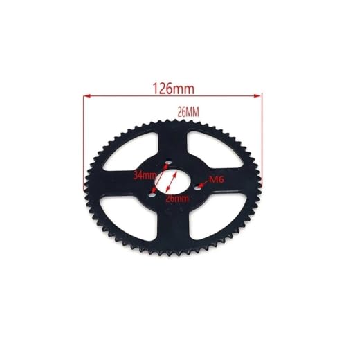 Pignon 25H 68T anti déraillement pour pocket bike et mini quad 49cc - 3