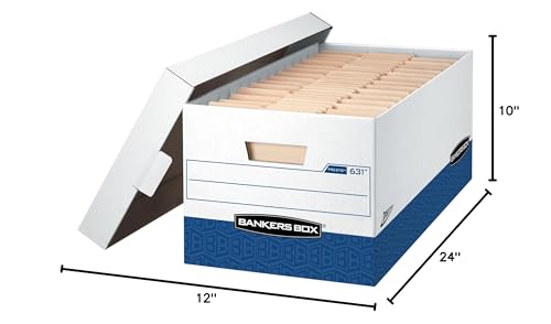 Bankers Box 0063101 12 Pack Presto Heavy-Duty File Storage Boxes thumb #8