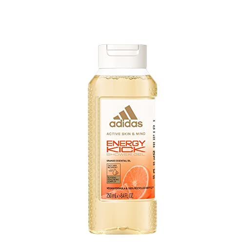 Adidas - Active Skin & Mind - Gel Douche Energy Kick Femme - Formule biodégradable, clean & Vegan et Flacon à 98% recyclé - 250 ML