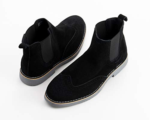 Alpine Swiss Mens Chelsea Boots Genuine Suede Dress Ankle Boots Wingtip Shoes4