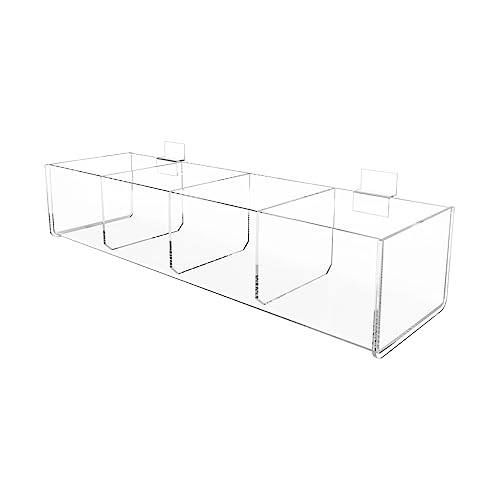 10 Pack Slatwall Acrylic Retail Tray 15.75