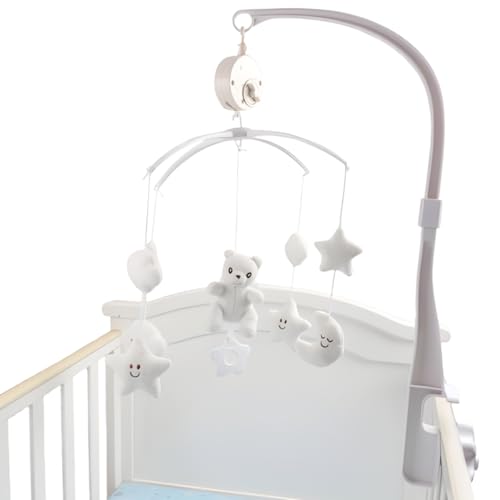 La mejor comparación de Móviles decorativos que Puedes Comprar On-line. 45 Móvil para Cuna de bebé, Cuna Musical para bebé,Campana de cuna con estrellas,accesorio móvil para cuna de bebé,para niños y niñas,Regalo para Recién Nacidos (blanco)