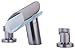 La Toscana 73PW102VR Morgana Roman Tub Faucet with Tempered Glass Spout, Brushed Nickel