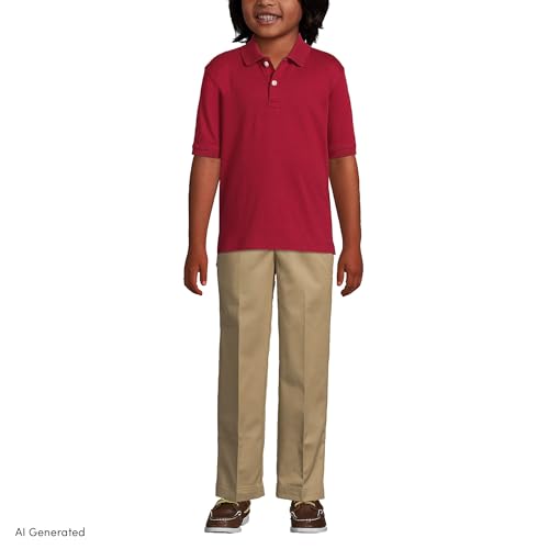 Image of Lands' End School Uniform Kids Short Sleeve Interlock Polo Shirt