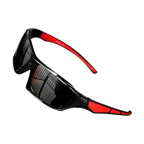 Lentes de sol polarizados para hombre, lentes de sol polarizados, protección completa, cómodos y modernos, para deportes al aire libre, para conducir, pescar, correr, ciclismo, negro, rojo, Refer to