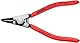 KNIPEX Sicherungsringzange für Außenringe auf Wellen 45° gewinkelt mit Kunststoff überzogen schwarz atramentiert 130 mm, 46 31 A02
