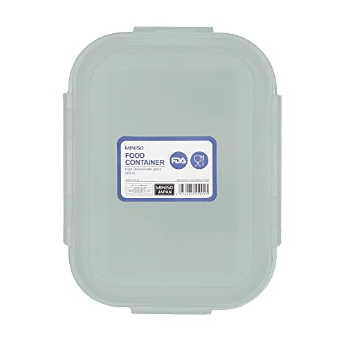 Image of MINISO 800ML Durable Square Glass Storage Container with Air Vent Lid for Kitchen,800ML