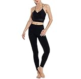 Tamaño: S, M, L, XL SGJFZD Yoga Desgaste de Las Mujeres Conjunto Transparente de Punto a Prueba de Golpes Sujetador de los Deportes Miel Peach Hip Ejecución de la Aptitud de Dos Piezas. (Color : Black, tamaño : S)