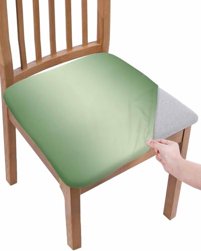 YOKOU Table Seat Cover, Forest Green Ombre Minimalist Spring Stylish