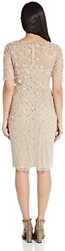 Adrianna Papell Womens Beaded Cocktail Dress - Image 3