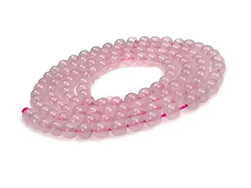 Creative-Beads Edelsteinperle 3mm Rosenquarz, Strang ca. 125 Perlen zum auffädeln Halsketten und Schmuck selber machen Cover