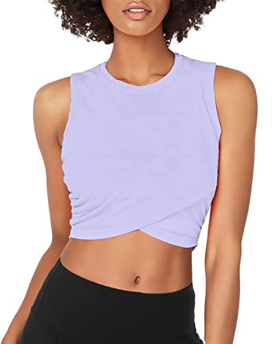 Image of Yoga Crop Tops Dance Tops Fitted Workout Crop Tops Yoga Tank Tops Athletic Sports Shirts for Women