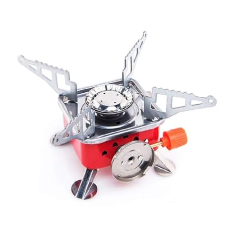 Image of ETH Stainless Steel Portable Camping Stove With Cylinder | Camping Gas Stove | Camping Stove - 2800W- Ultra Light Picnic Cooking Gas Burners Folding Stove | Camping Cylinder (Gas+Stove)