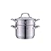 Garnek zapasowy/garnek do gotowania na parze, stal nierdzewna 304, do użytku domowego/komercyjnego, 1-warstwowy 1,5 l-12 l, zagęszczony, do kuchenki gazowej/kuchenki indukcyjnej (1-15 osób) (rozmi